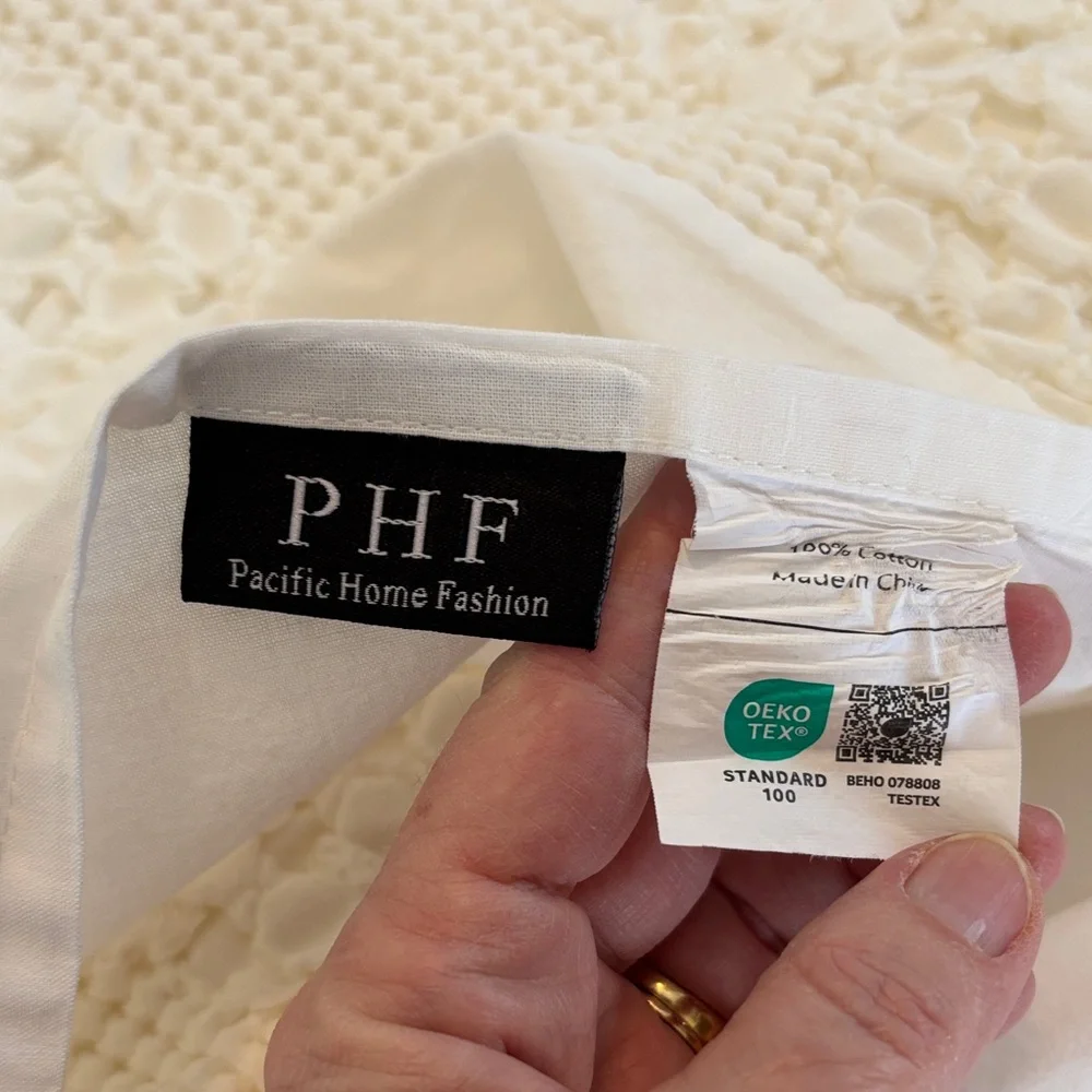 Pacific Home Fashion Large Pillow Cover Sham Luxurious Off-White Textured 💯